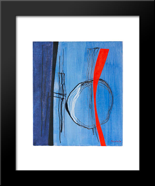 Roter Bogen 20x24 Black Modern Wood Framed Art Print Poster by Winter, Fritz