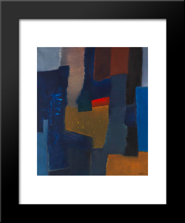 Vertikal 2 20x24 Black Modern Wood Framed Art Print Poster by Winter, Fritz