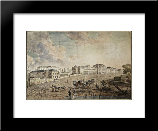 Military Hospital At Lefortovo 20x24 Black Modern Wood Framed Art Print Poster by Alekseyev, Fyodor