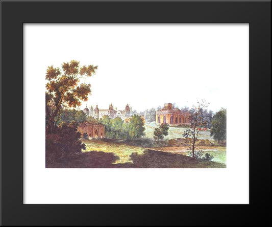 Palace In Tsaritsyno In The Vicinity Of Moscow 20x24 Black Modern Wood Framed Art Print Poster by Alekseyev, Fyodor