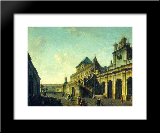 The Boyar'S Ground In The Moscow Kremlin 20x24 Black Modern Wood Framed Art Print Poster by Alekseyev, Fyodor