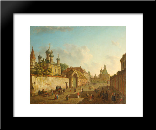 View Of Lubyanka 20x24 Black Modern Wood Framed Art Print Poster by Alekseyev, Fyodor