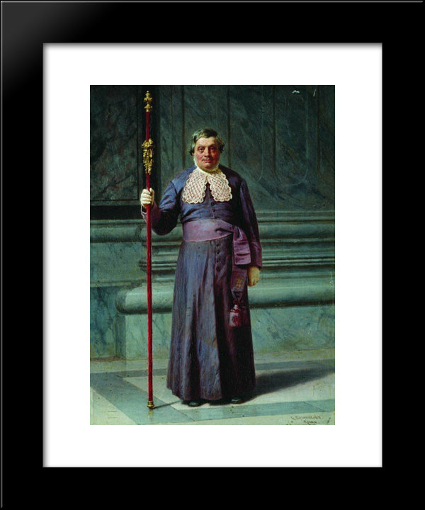 Capuchin 20x24 Black Modern Wood Framed Art Print Poster by Bronnikov, Fyodor
