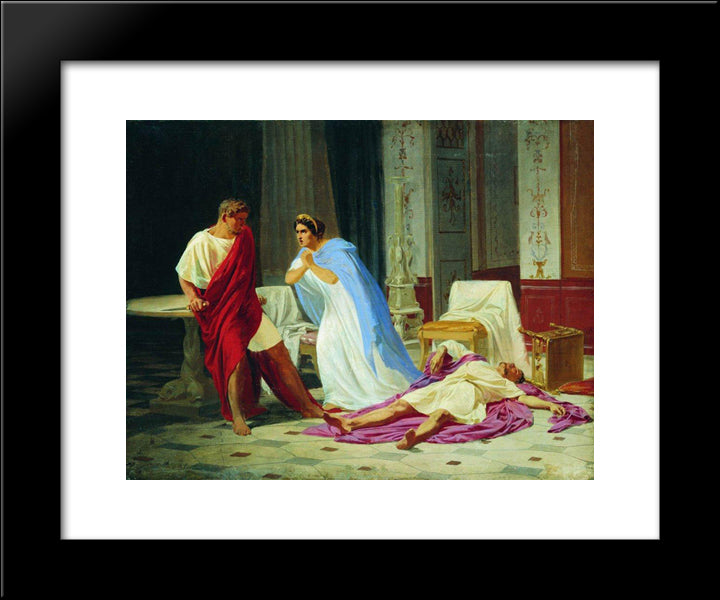 Murder Scene 20x24 Black Modern Wood Framed Art Print Poster by Bronnikov, Fyodor