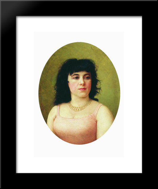 Portrait Of An Italian Ballerina Virginia Zucchi 20x24 Black Modern Wood Framed Art Print Poster by Bronnikov, Fyodor