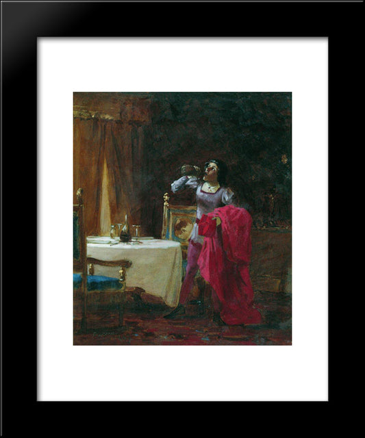 Servant Of Cardinal 20x24 Black Modern Wood Framed Art Print Poster by Bronnikov, Fyodor