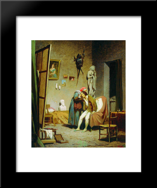 Sick Artist 20x24 Black Modern Wood Framed Art Print Poster by Bronnikov, Fyodor