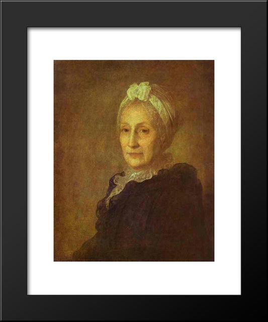 Portrait Of Anna Yuryevna Kvashnina-Samarina 20x24 Black Modern Wood Framed Art Print Poster by Rokotov, Fyodor