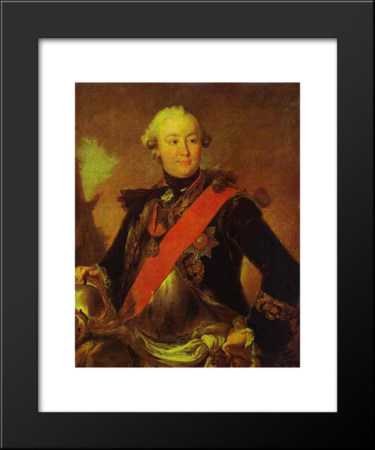 Portrait Of Count G.G.Orlov 20x24 Black Modern Wood Framed Art Print Poster by Rokotov, Fyodor