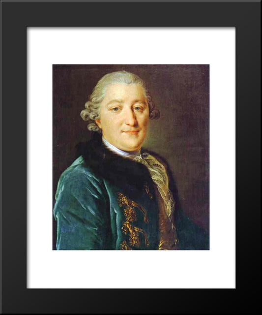 Portrait Of Count I.G.Orlov 20x24 Black Modern Wood Framed Art Print Poster by Rokotov, Fyodor