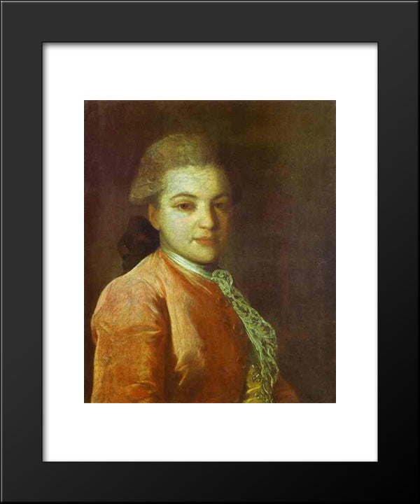 Portrait Of Count Illarion Ivanovich Vorontsov 20x24 Black Modern Wood Framed Art Print Poster by Rokotov, Fyodor