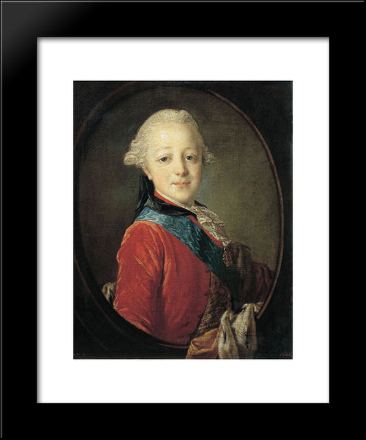 Portrait Of Emperor Paul I As A Child 20x24 Black Modern Wood Framed Art Print Poster by Rokotov, Fyodor