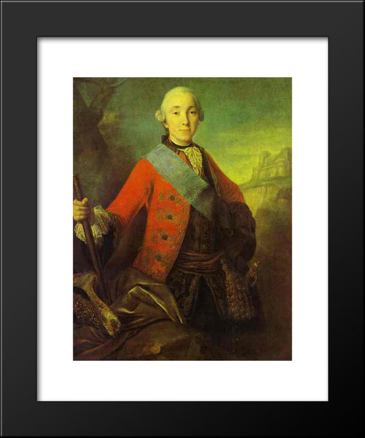 Portrait Of Great Duke Peter Fedorovich, Later Emperor Peter Iii 20x24 Black Modern Wood Framed Art Print Poster by Rokotov, Fyodor