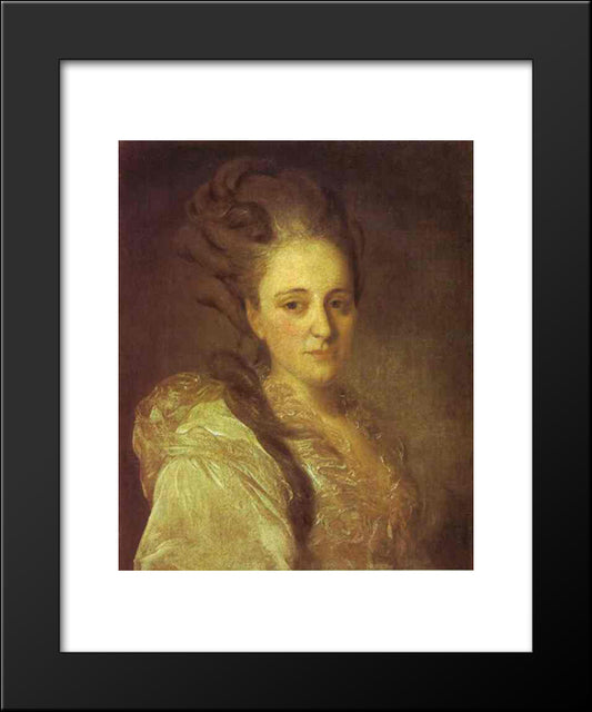 Portrait Of V.A.Obreskova 20x24 Black Modern Wood Framed Art Print Poster by Rokotov, Fyodor