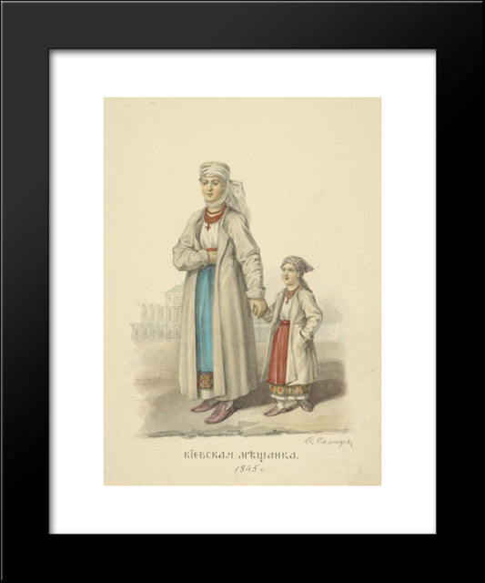 Kiev Philistine 20x24 Black Modern Wood Framed Art Print Poster by Solntsev, Fyodor