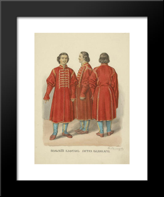 Polish Coat Of Peter The Great 20x24 Black Modern Wood Framed Art Print Poster by Solntsev, Fyodor
