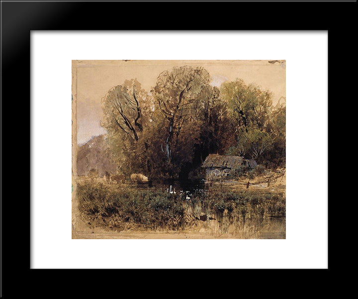 Abandoned Mill 1 20x24 Black Modern Wood Framed Art Print Poster by Vasilyev, Fyodor