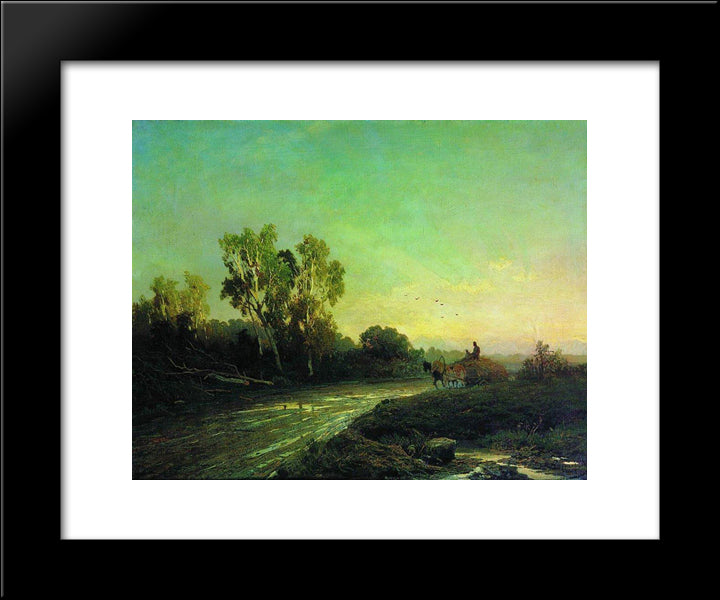After A Rain 20x24 Black Modern Wood Framed Art Print Poster by Vasilyev, Fyodor