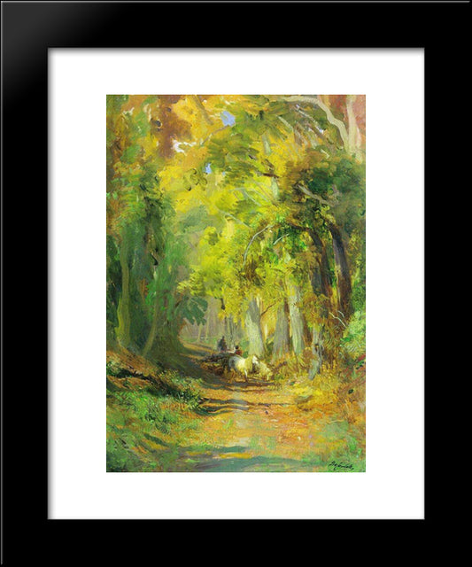 Autumn Forest 20x24 Black Modern Wood Framed Art Print Poster by Vasilyev, Fyodor