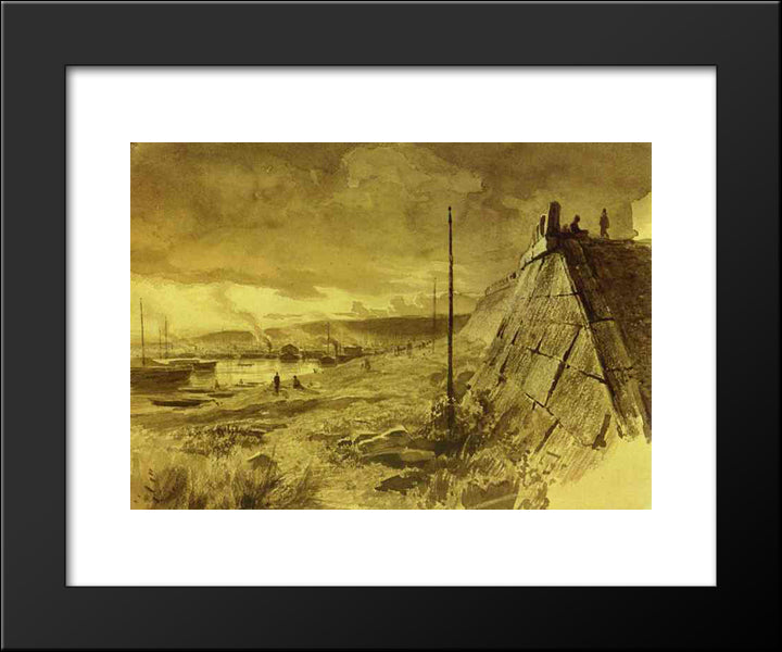 Bay 20x24 Black Modern Wood Framed Art Print Poster by Vasilyev, Fyodor