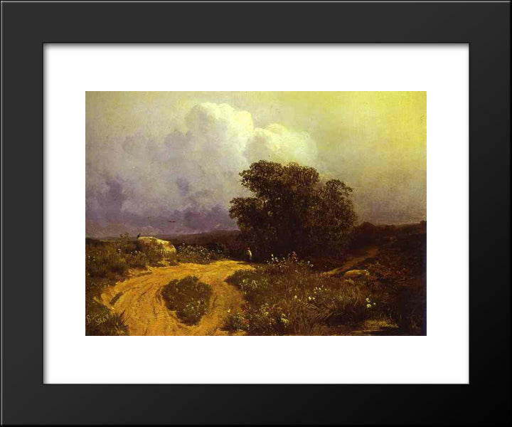 Before A Thunderstorm 20x24 Black Modern Wood Framed Art Print Poster by Vasilyev, Fyodor