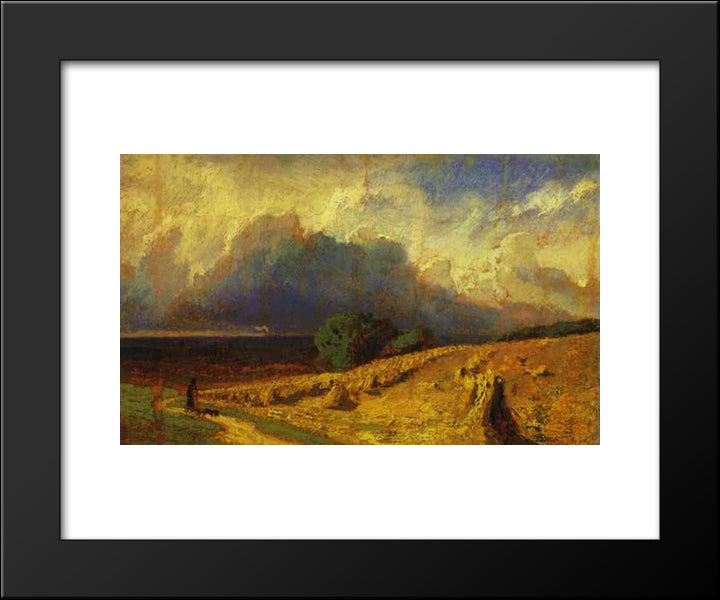 Cloud. Study 20x24 Black Modern Wood Framed Art Print Poster by Vasilyev, Fyodor