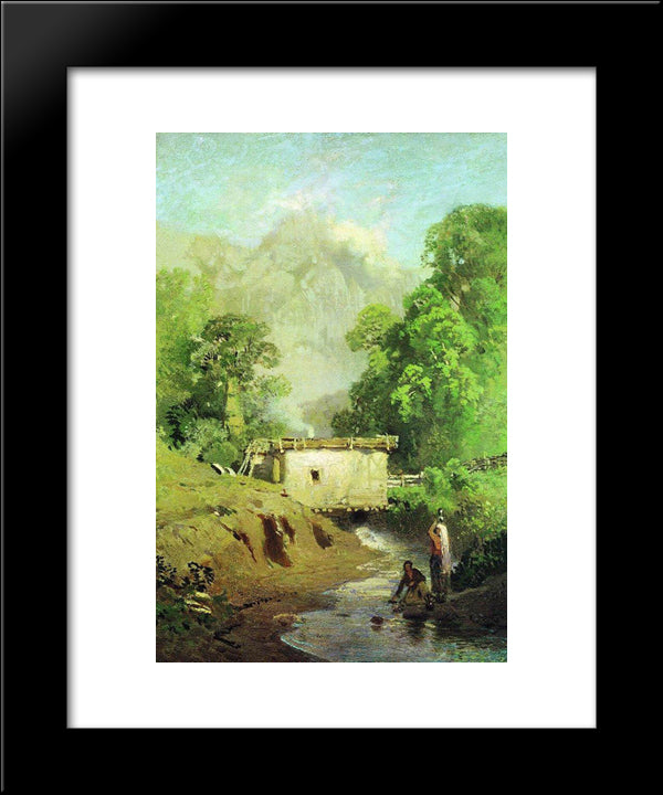Crimean Landscape 20x24 Black Modern Wood Framed Art Print Poster by Vasilyev, Fyodor