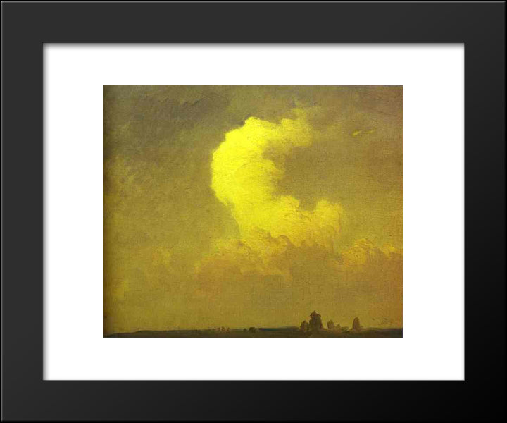 Cumulus. Study 20x24 Black Modern Wood Framed Art Print Poster by Vasilyev, Fyodor