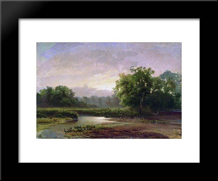 Dawn 20x24 Black Modern Wood Framed Art Print Poster by Vasilyev, Fyodor