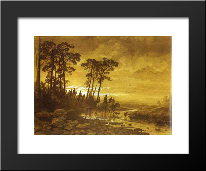 Early Morning 20x24 Black Modern Wood Framed Art Print Poster by Vasilyev, Fyodor