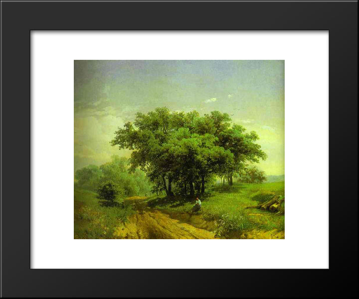 Hot Summer Day 20x24 Black Modern Wood Framed Art Print Poster by Vasilyev, Fyodor