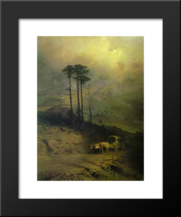 In The Mountains Of The Crimea 20x24 Black Modern Wood Framed Art Print Poster by Vasilyev, Fyodor