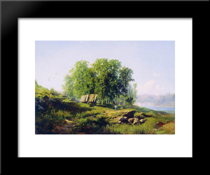 In The Vicinity Of St. Petersburg 20x24 Black Modern Wood Framed Art Print Poster by Vasilyev, Fyodor