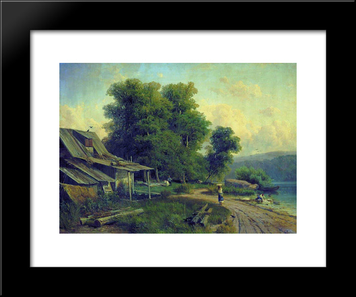 Landscape. Pargolovo 20x24 Black Modern Wood Framed Art Print Poster by Vasilyev, Fyodor