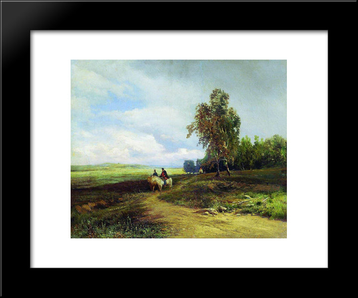 Landscape With Clouds 20x24 Black Modern Wood Framed Art Print Poster by Vasilyev, Fyodor