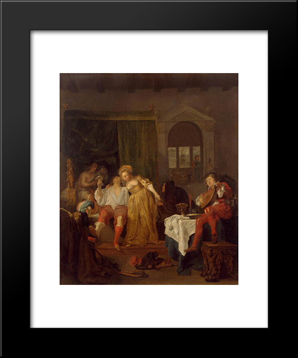 The Prodigal Son 20x24 Black Modern Wood Framed Art Print Poster by Metsu, Gabriel