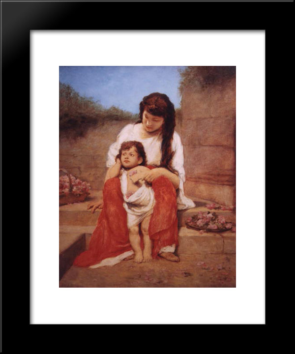 Mutter Mit Kind 20x24 Black Modern Wood Framed Art Print Poster by Max, Gabriel von
