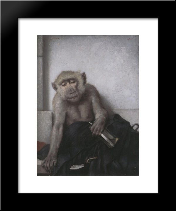 Temperance 20x24 Black Modern Wood Framed Art Print Poster by Max, Gabriel von