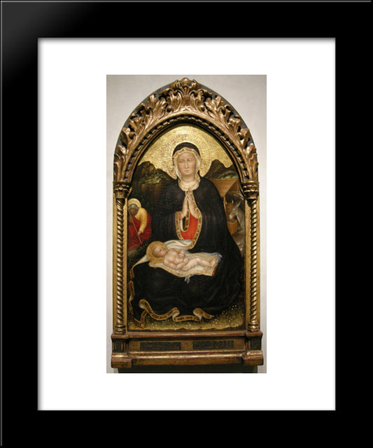 Gentile Da Fabriano, Nativity 20x24 Black Modern Wood Framed Art Print Poster by Gentile da Fabriano