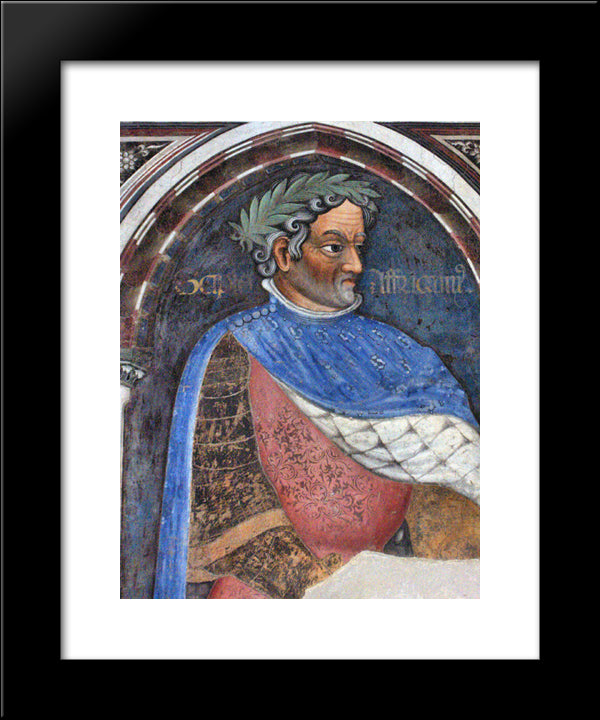 Scipio Africanus 20x24 Black Modern Wood Framed Art Print Poster by Gentile da Fabriano