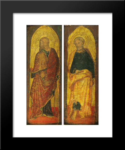 St. James The Greate And St. Peter, The Polyptych Sandei Collection Berenson 20x24 Black Modern Wood Framed Art Print Poster by Gentile da Fabriano