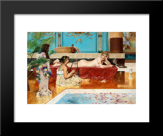 Roman Bath 20x24 Black Modern Wood Framed Art Print Poster by Pauli, Georg