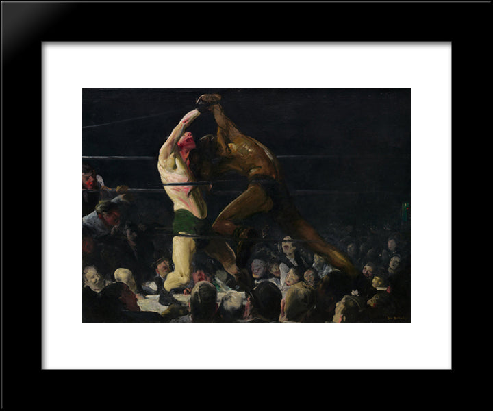 Both Members Of This Club 20x24 Black Modern Wood Framed Art Print Poster by Bellows, George