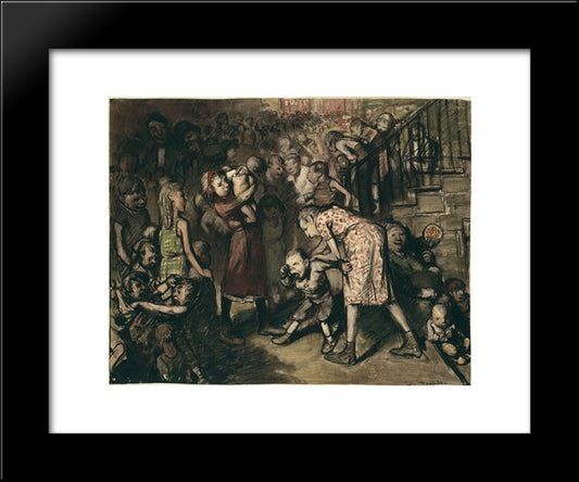 Cliff Dwellers 20x24 Black Modern Wood Framed Art Print Poster by Bellows, George