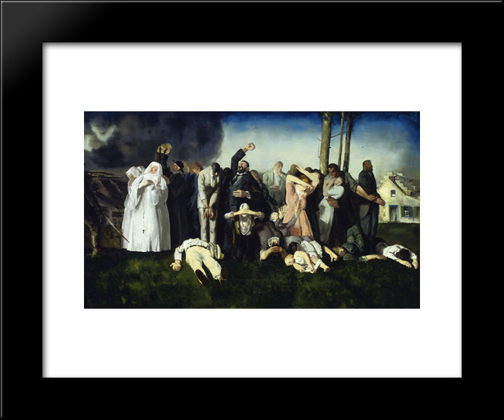 Massacre At Dinant 20x24 Black Modern Wood Framed Art Print Poster by Bellows, George