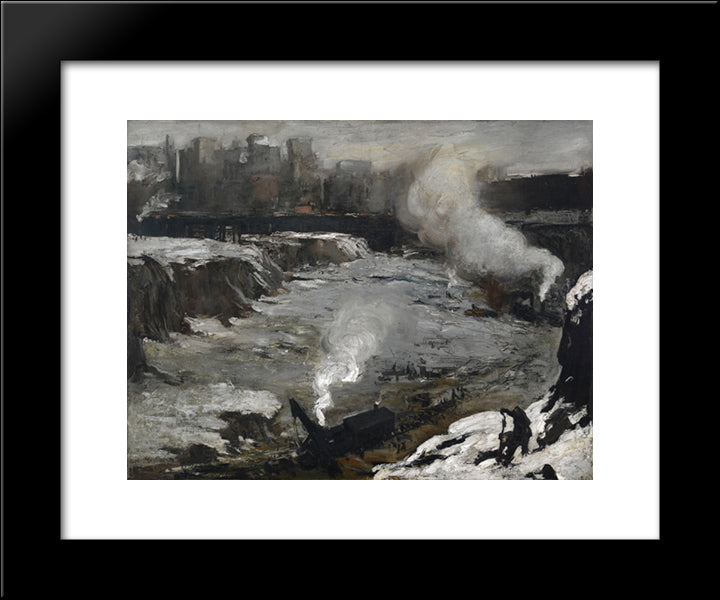 Pennsylvania Excavation 20x24 Black Modern Wood Framed Art Print Poster by Bellows, George