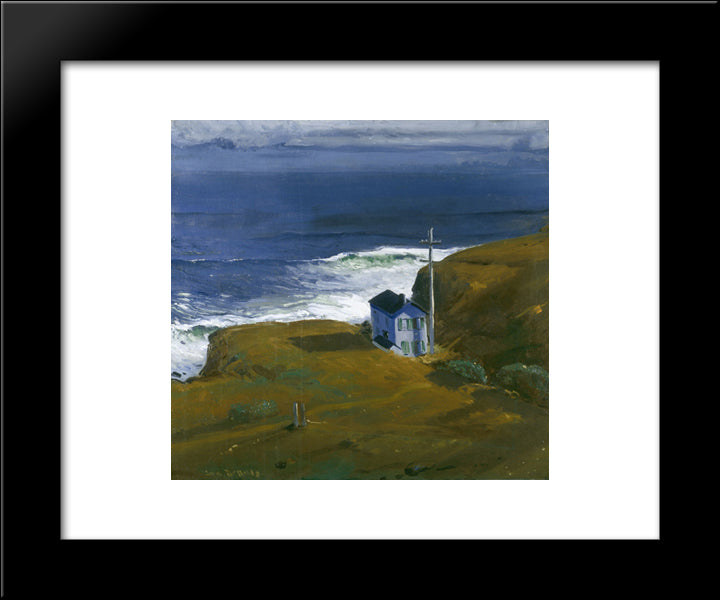 Shore House 20x24 Black Modern Wood Framed Art Print Poster by Bellows, George