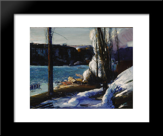 The Palisades 20x24 Black Modern Wood Framed Art Print Poster by Bellows, George