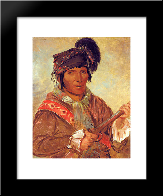 Co-Ee-Ha-Jo, A Seminole Chief 20x24 Black Modern Wood Framed Art Print Poster by Catlin, George