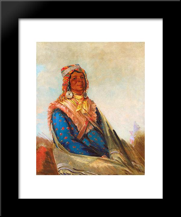 Hol-Te-Mal-Te-Tez-Te-Neek-Ee, Sam Perryman (Creek Chief) 20x24 Black Modern Wood Framed Art Print Poster by Catlin, George